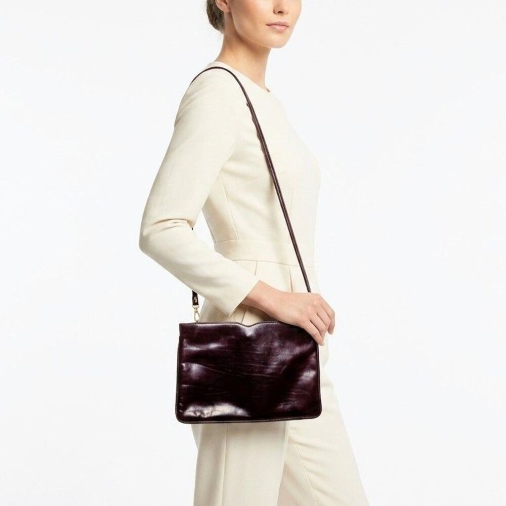 SALVATORE FERRAGAMO Bag Vintage Burgundy/Maroon Leather Shoulder Crossbody RARE